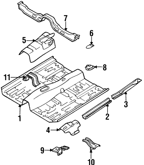 Floor & Rails for 1997 Nissan Altima #0