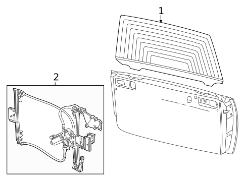 Glass & Hardware - Back for 2003 Land Rover Freelander #0