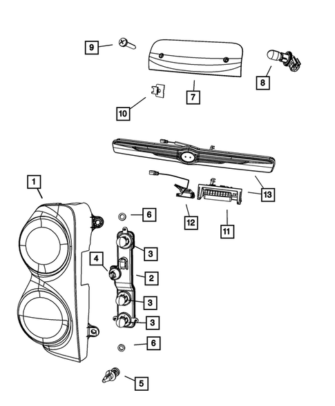 Lamps-Interior and Exterior for 2009 Dodge Durango #1