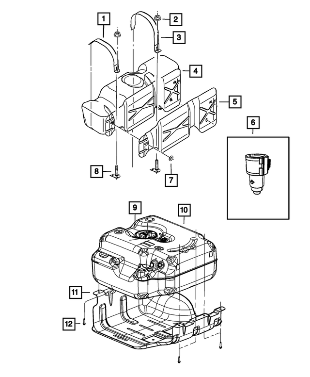 5031015AA - Fuel: Fuel Tank Strap, Front for Mopar Image