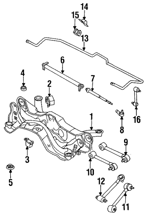 Rear Suspension for 1995 Mazda 929 #1