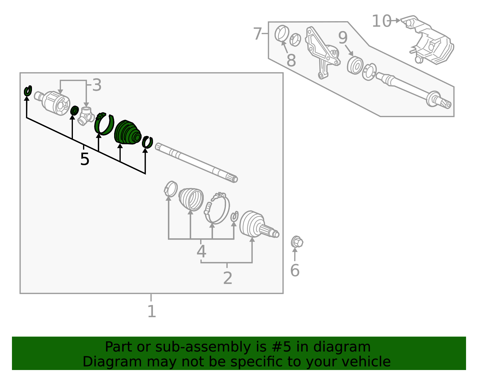 44017-STX-A01 - 2008-2015 Honda - Boot Set Inboard | All Discount