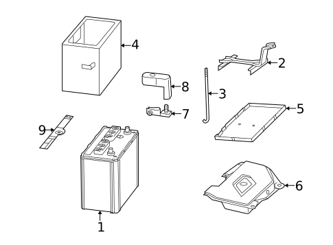 Battery & Related Components for 2007 Toyota Highlander #0