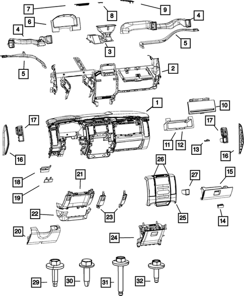 Instrument Panel for 2011 Ram 2500 #0