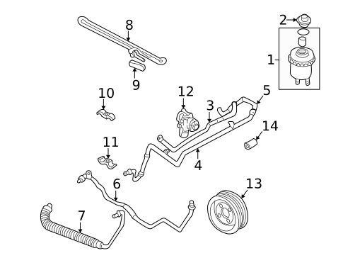 Pump & Hoses for 1997 Volkswagen EuroVan #0