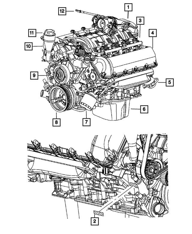 53021749AF - Engine 4.7L Eight Cylinder [EVA]: Engine Oil Level Indicator for Mopar Image