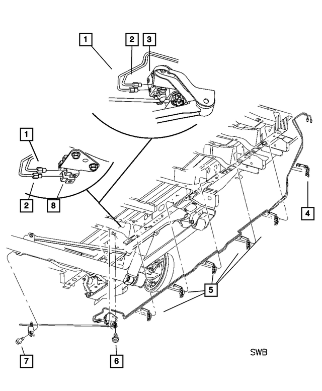 4683511 - Service Brakes: Bracket And Fuel Tube Clip for Mopar Image