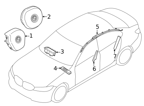Air Bag Components for 2024 BMW M235i xDrive Gran Coupe #0