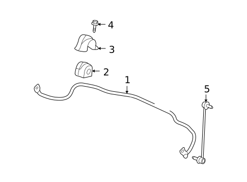 Stabilizer Bar & Components for 2008 Saturn Aura #0