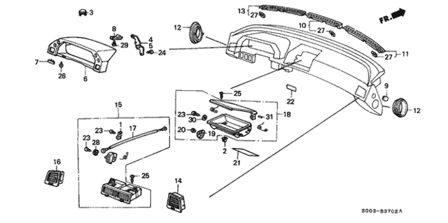 Instrument Upper for 1990 Acura Legend #1