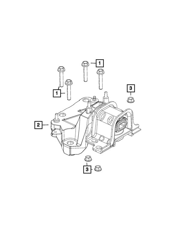 68095770AA - 3.0L Turbo Diesel; Engine: Hex Flange Head Bolt, Mounting Left Side for Mopar Image