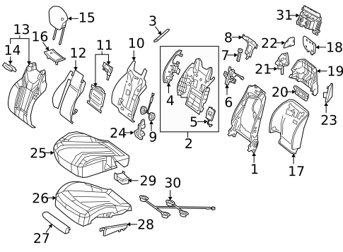 Driver Seat Components for 2021 Mercedes-Benz S63 AMG #0