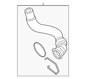 PC3Z8C472A - Cooling System: Engine Coolant Overflow Hose for Ford Image