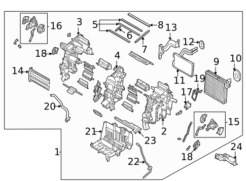 Evaporator & Heater Components for 2022 Hyundai Tucson #0