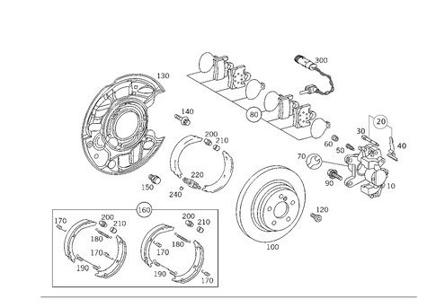Rear Wheel Brake for 2008 Mercedes-Benz CLK550 #0