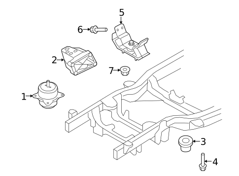 Engine & Trans Mounting for 2009 Kia Borrego #0