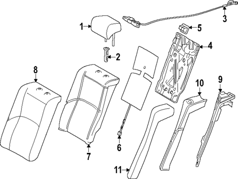 Rear Seat Components for 2024 Toyota Crown #1