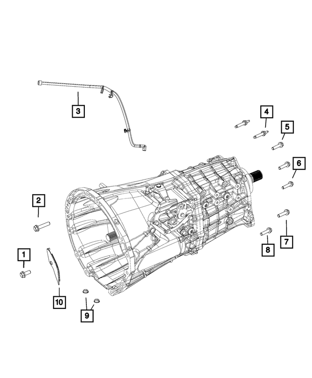 6102411AA - AL-6; 6-Speed; Manual Transmission: Hex Head Bolt And Washer, Mounting for Mopar Image