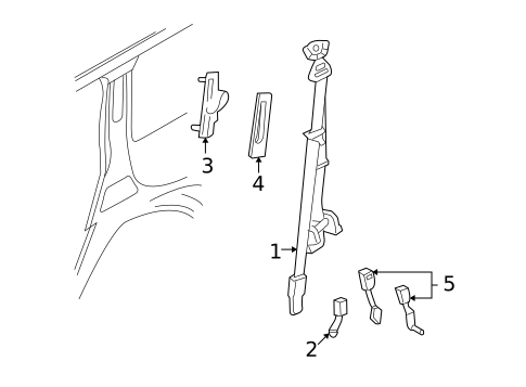 Seat Belt for 2005 Mercury Monterey #3