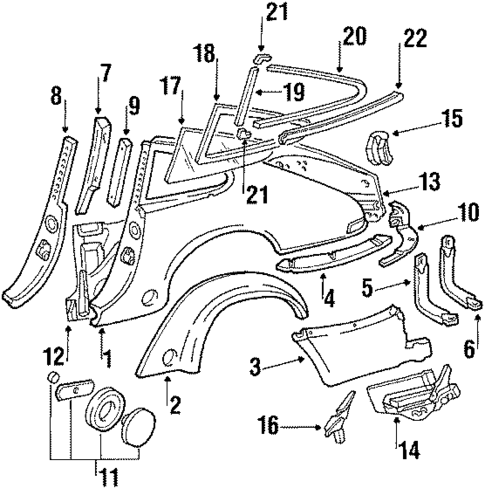 Quarter Panel & Components for 1987 Porsche 911 #0