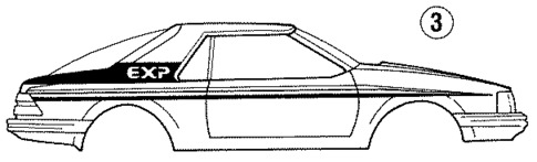 Stripe Tape for 1986 Ford EXP #2