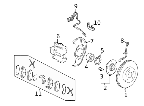 Wheel Bearings, Seals, & Related Components for 2007 Honda Element #0