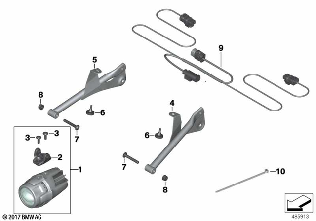 77518526540 - : Bracket Led Auxiliary Headlight, Right for BMW-Motorrad Image