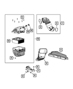 68321027AA - Fuel and Accelerator Pedal: Air Inlet Duct for Mopar Image