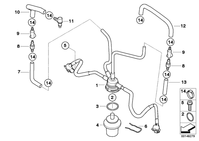 13537690241 - : Inlet Fuel Hose for BMW-Motorrad Image
