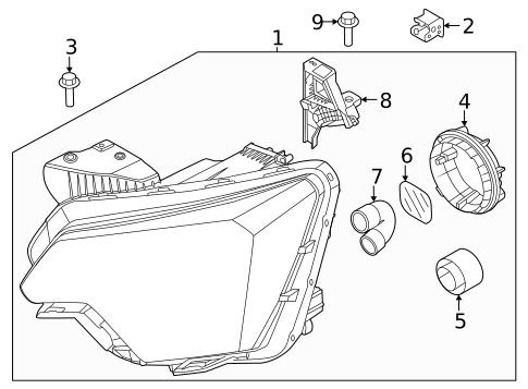 Headlamp Components for 2023 Kia Niro #1