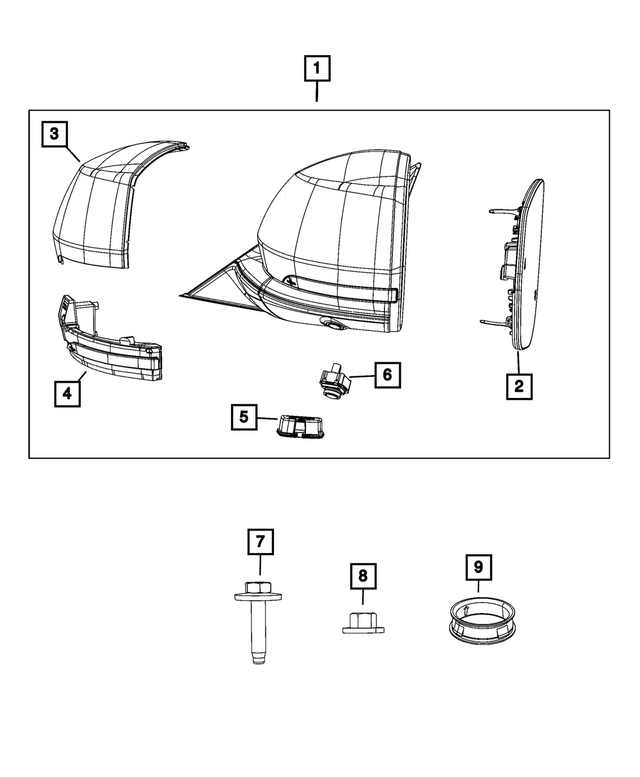 « 68541285AA – Doors, Door Mirrors and Related Parts : Rétroviseur Couvercle, Côté Gauche pour Mopar Image »