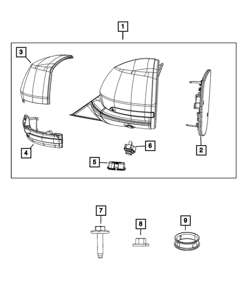 Exterior Mirror for 2026 Jeep Grand Cherokee L #0