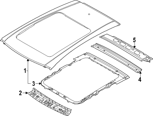 731007JA0B - Body: Roof for INFINITI: QX80 Image