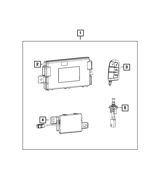 68602872AA - Mopar Accessories - Component Parts: Remote Start And Keyless Entry Antenna for Mopar Image