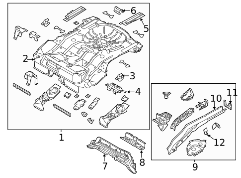 Rear Floor & Rails for 2014 Ford Focus #1