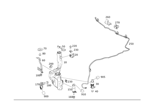 Windshield Washer System, Headlamp Cleaning System for 2013 Mercedes-Benz E400 #0