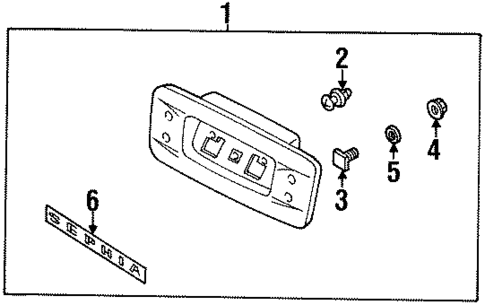 Exterior Trim - Trunk for 2001 Kia Sephia #0