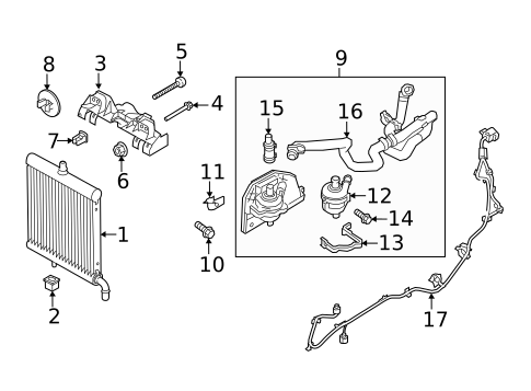 Radiator & Components for 2018 Land Rover Discovery #0