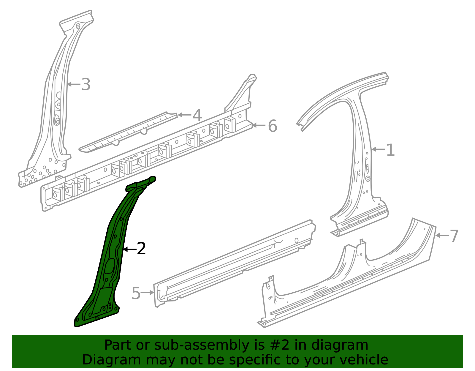 B-Pillar Assembly - Side Frame Structural Support | AutoNation Parts