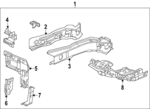 60810T61305ZZ - Body: Lower Rail Assembly for Honda: Civic Image