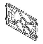 8W0121207B - Cooling System: Fan Shroud for Audi: A4, A4 allroad, A4 Quattro, A5 Quattro, A5 Sportback, A6 allroad, A6 Quattro, A7 Sportback, e-tron Quattro, e-tron S, e-tron S Sportback, e-tron Sportback, Q7, Q8, Q8 e-tron, Q8 e-tron Sportback, S4, S5, S5 Sportback, SQ8 e-tron, SQ8 e-tron Sportback Image