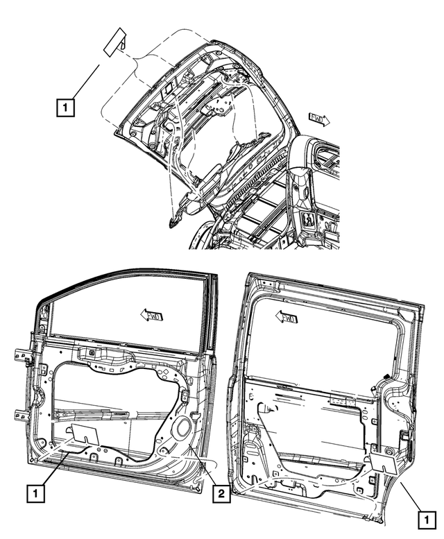 5020274AC - Body Sheet Metal Except Doors: Sealing Tape for Mopar Image