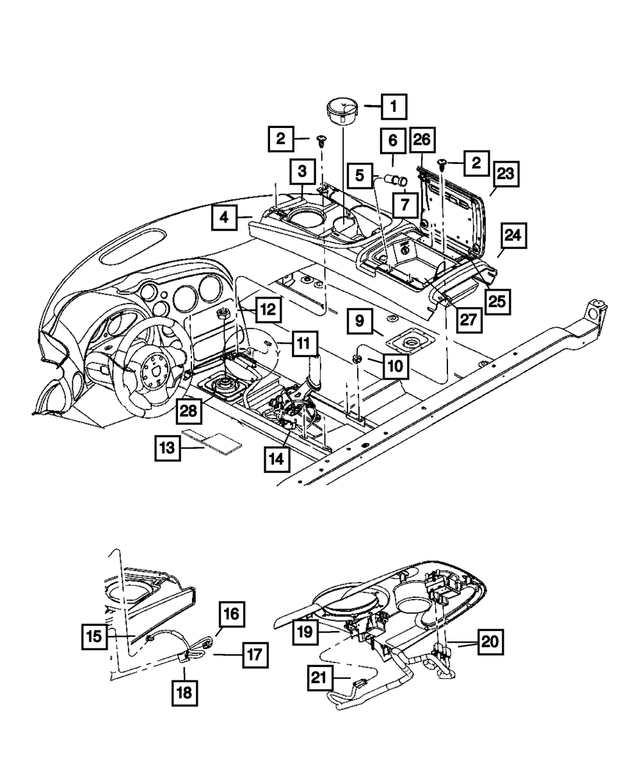 4865688AA - : Floor Pan Front Tunnel Silencer for Mopar Image