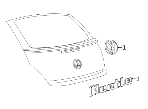 Exterior Trim - Lift Gate for 2018 Volkswagen Beetle #0