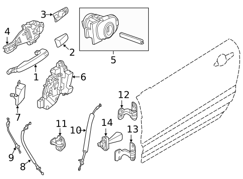 Front Door for 2017 Land Rover Range Rover Evoque #1
