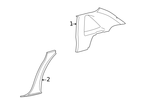 Interior Trim - Quarter Panels for 2011 Ford Crown Victoria #0