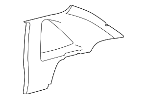 6W7Z5452018AB - Body: Interior Quarter Panel Trim Panel for Ford Image