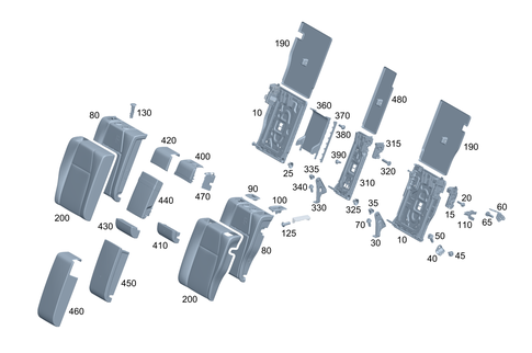 Folding Rear Backrest for 2016 Mercedes-Benz GLA45 AMG #0