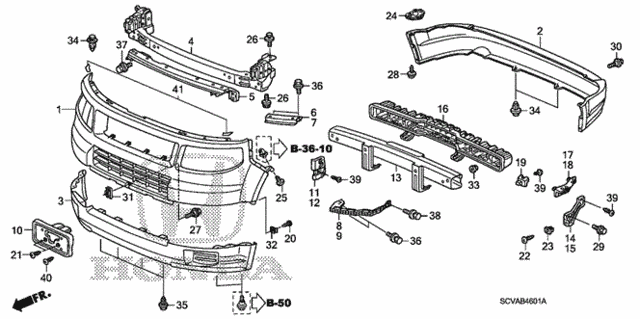 Bumpers (2) for 2008 Honda Element #0