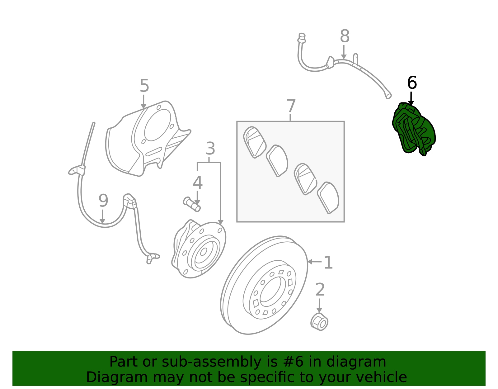 2007-2008 Hyundai Entourage Caliper 58110-4D500 | MotorMotor